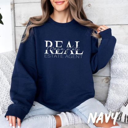 Personalized Real Estate Agent Sweatshirt – Custom Name Realtor Crewneck – Realtor Gift for Women – Real Estate Team Apparel - Realtor Gifts