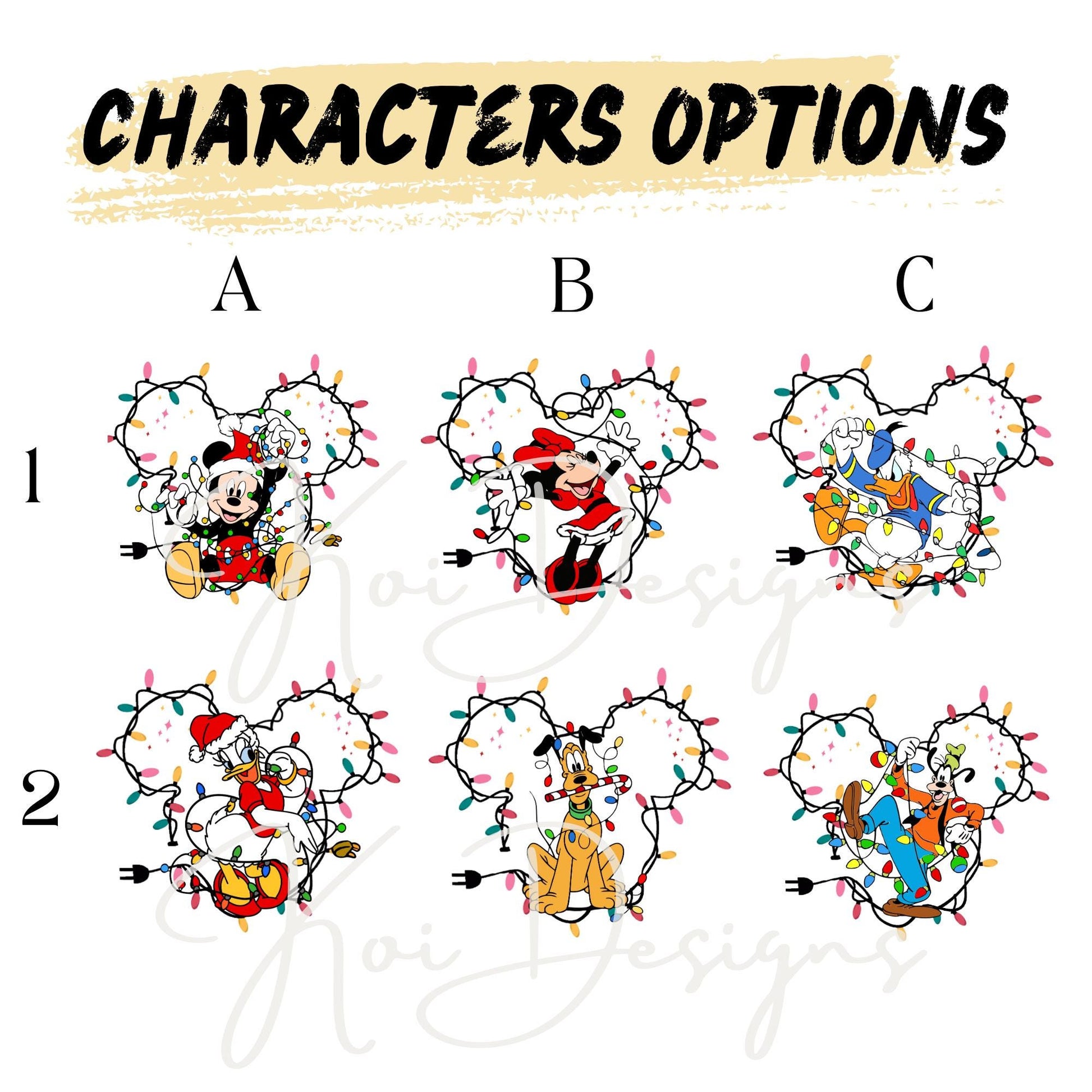 Custom Disney Christmas Lights Shirt – Mickey & Friends Holiday Tee – Disney Family Christmas Trip Shirts - Mickey Ears Christmas Tee