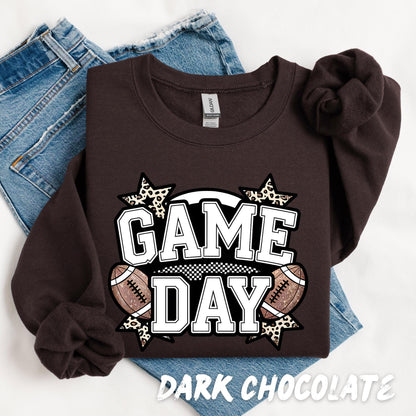 Game Day Sweatshirt | Women Football Sweater | Cute Sports Fan T-Shirt | College & High School Football Outfit | Football Mom Sweatshirt