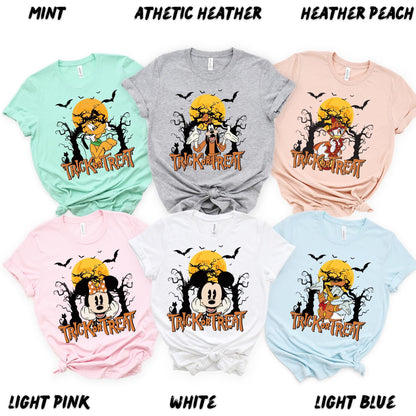 Halloween Trick or Treat Disney Shirt – Mickey & Friends Halloween Tees – Matching Disney Halloween Shirts – Halloween Family Disney Trip