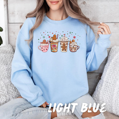 Gingerbread Mug Sweatshirt – Cute Christmas Cocoa Sweater – Holiday Coffee Shirt – Unisex Festive Pullover – Hot Chocolate Gift Tee