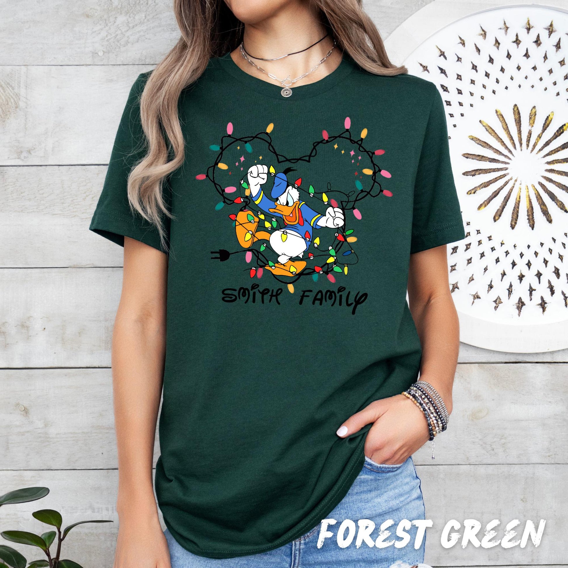 Custom Disney Christmas Lights Shirt – Mickey & Friends Holiday Tee – Disney Family Christmas Trip Shirts - Mickey Ears Christmas Tee