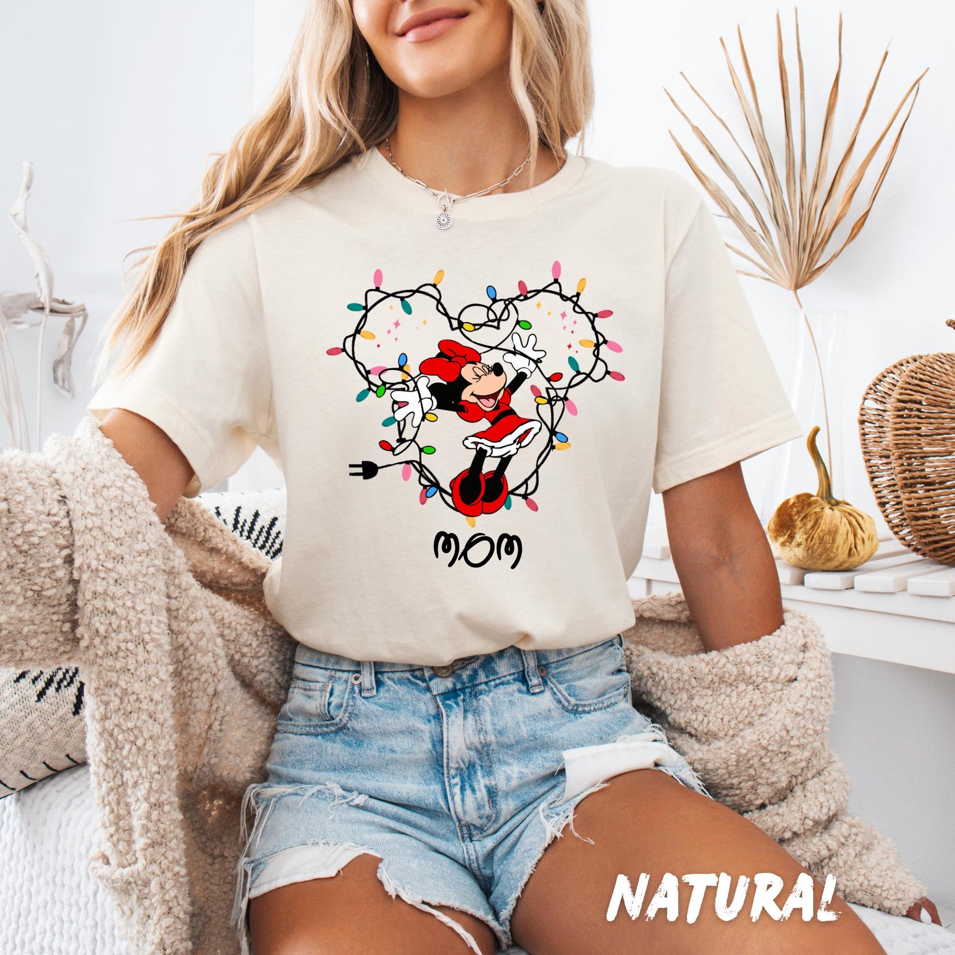 Custom Disney Christmas Lights Shirt – Mickey & Friends Holiday Tee – Disney Family Christmas Trip Shirts - Mickey Ears Christmas Tee