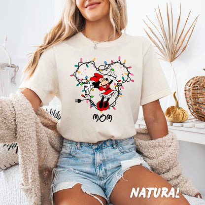 Custom Disney Christmas Lights Shirt – Mickey & Friends Holiday Tee – Disney Family Christmas Trip Shirts - Mickey Ears Christmas Tee
