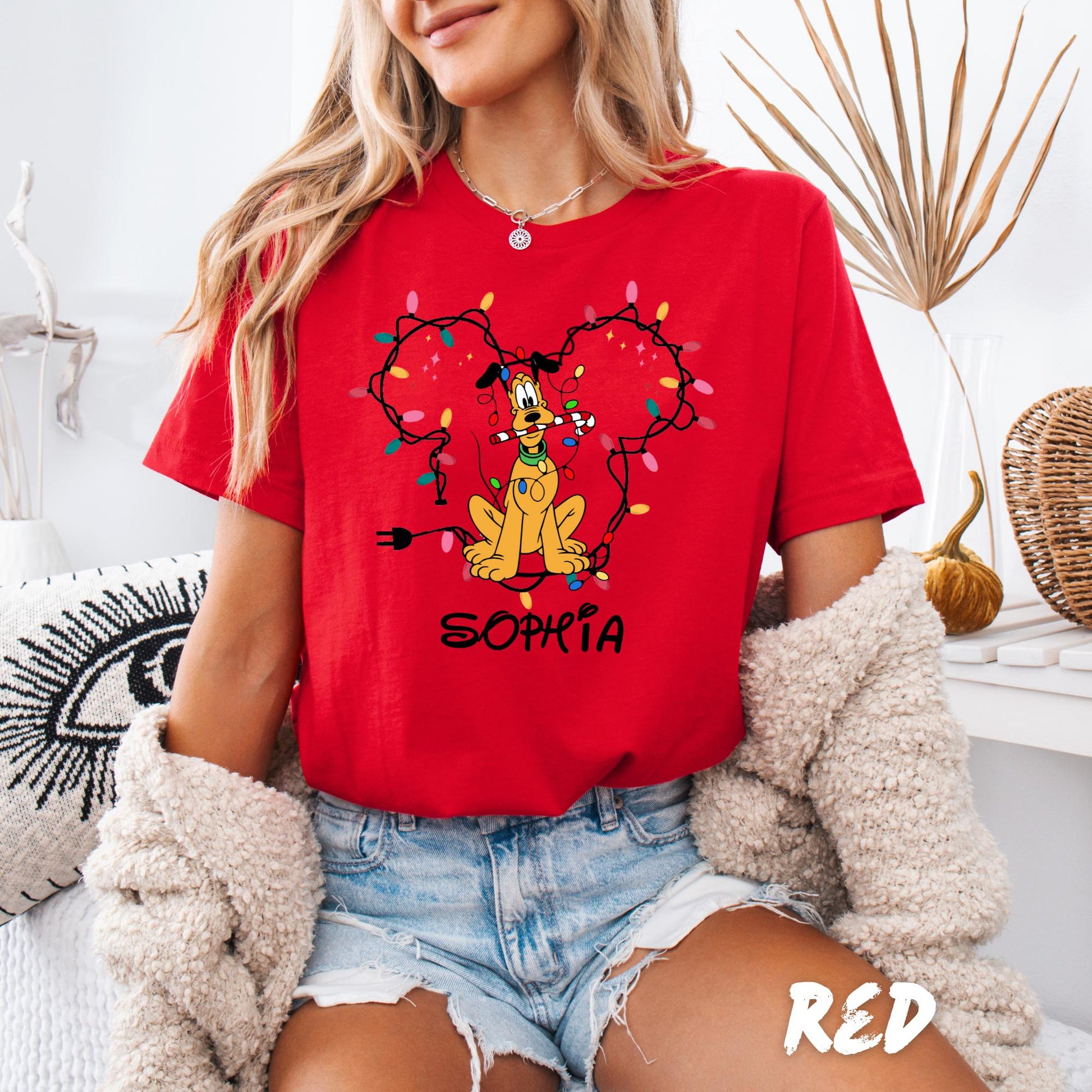 Custom Disney Christmas Lights Shirt – Mickey & Friends Holiday Tee – Disney Family Christmas Trip Shirts - Mickey Ears Christmas Tee