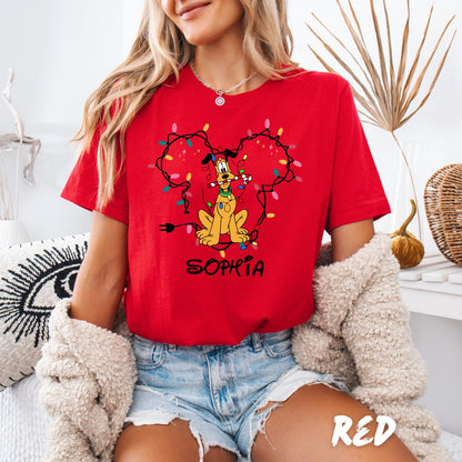 Custom Disney Christmas Lights Shirt – Mickey & Friends Holiday Tee – Disney Family Christmas Trip Shirts - Mickey Ears Christmas Tee
