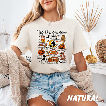 Tis the Season Halloween Sweatshirt | Spooky Season Fall Crewneck | Unisex Halloween Pullover | Pumpkin Spice Witch Ghost Cat Shirt