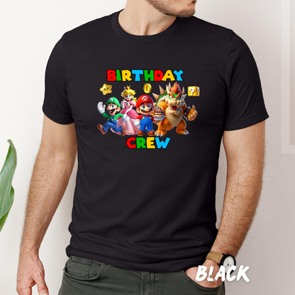 Personalized Super Mario Birthday Shirt – Custom Super Mario Birthday Party – Super Mario Family Matching Shirts – Super Mario Gifts