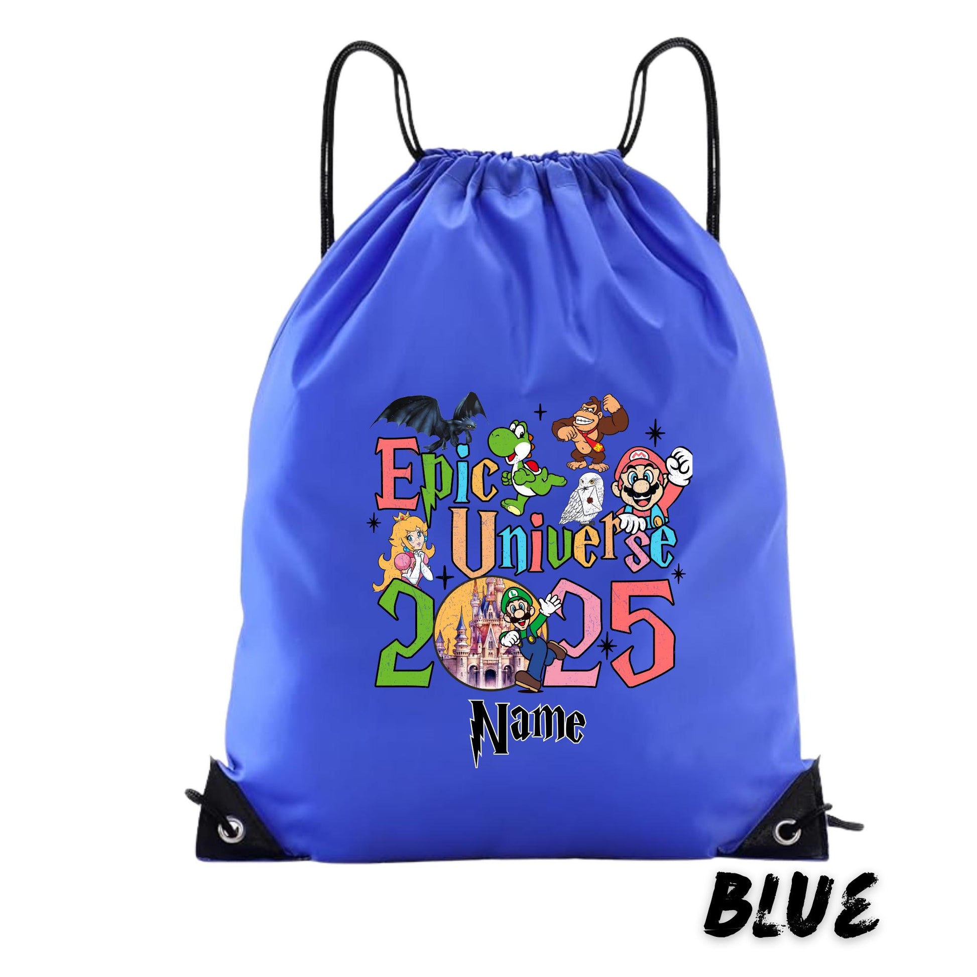 Custom Epic Universe Drawstring Backpack – Personalized Universal Trip Backpack - Universal Studios Trip Backpack - Universal Trip Souvenir