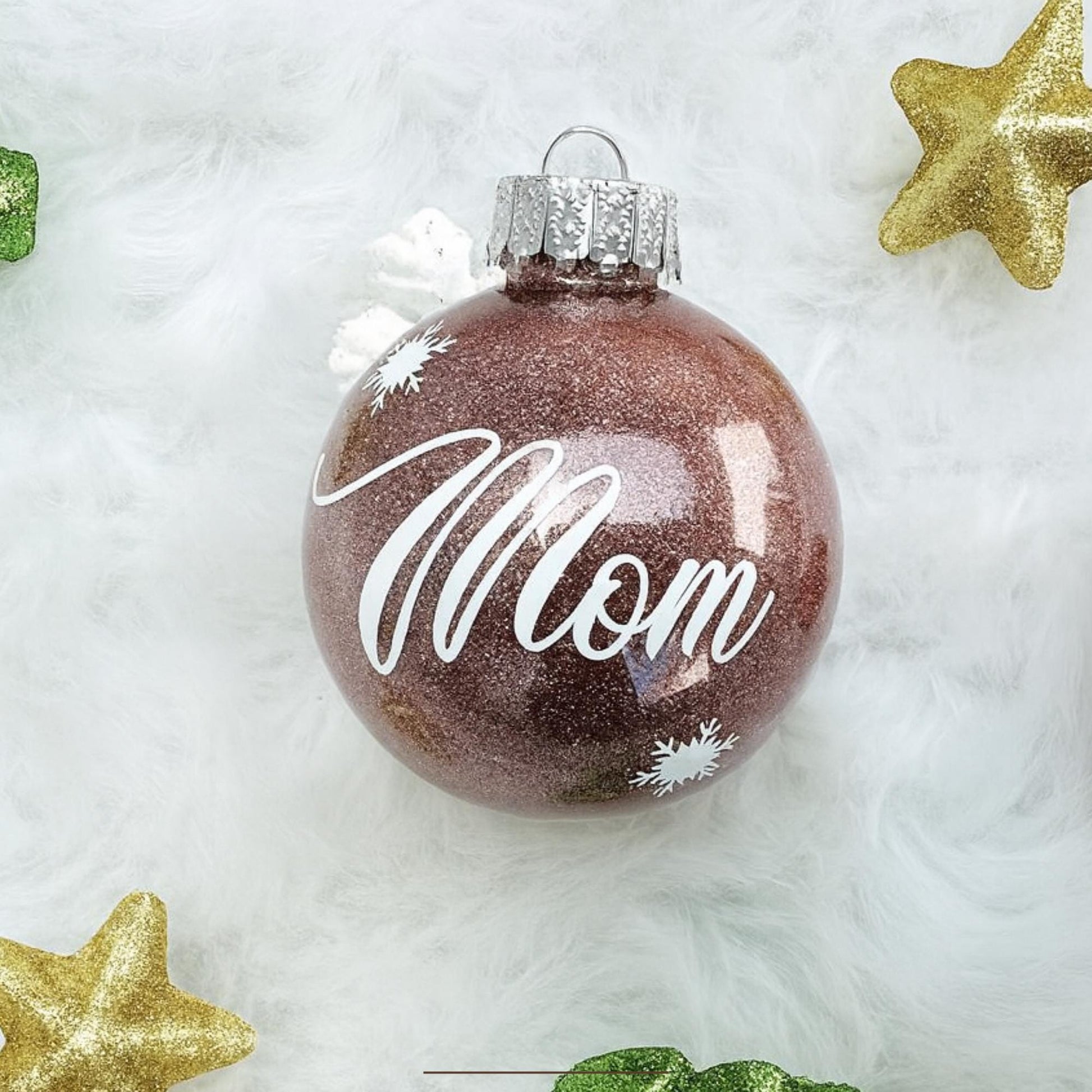 2.8'' Personalized Plastic Ornament – Round Christmas Tree Decoration with Custom Name
