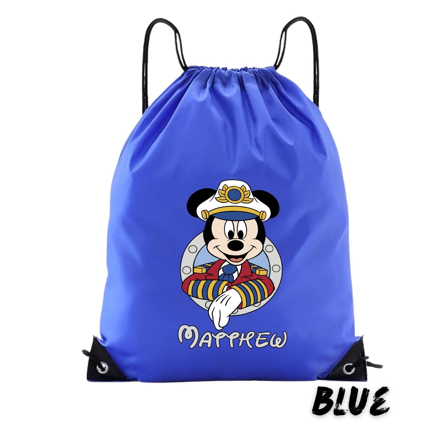 Personalized Disney Cruise Backpack - 16.5" x 13.3" Polyester Drawstring Bag - Custom Cruise Bag for Kids