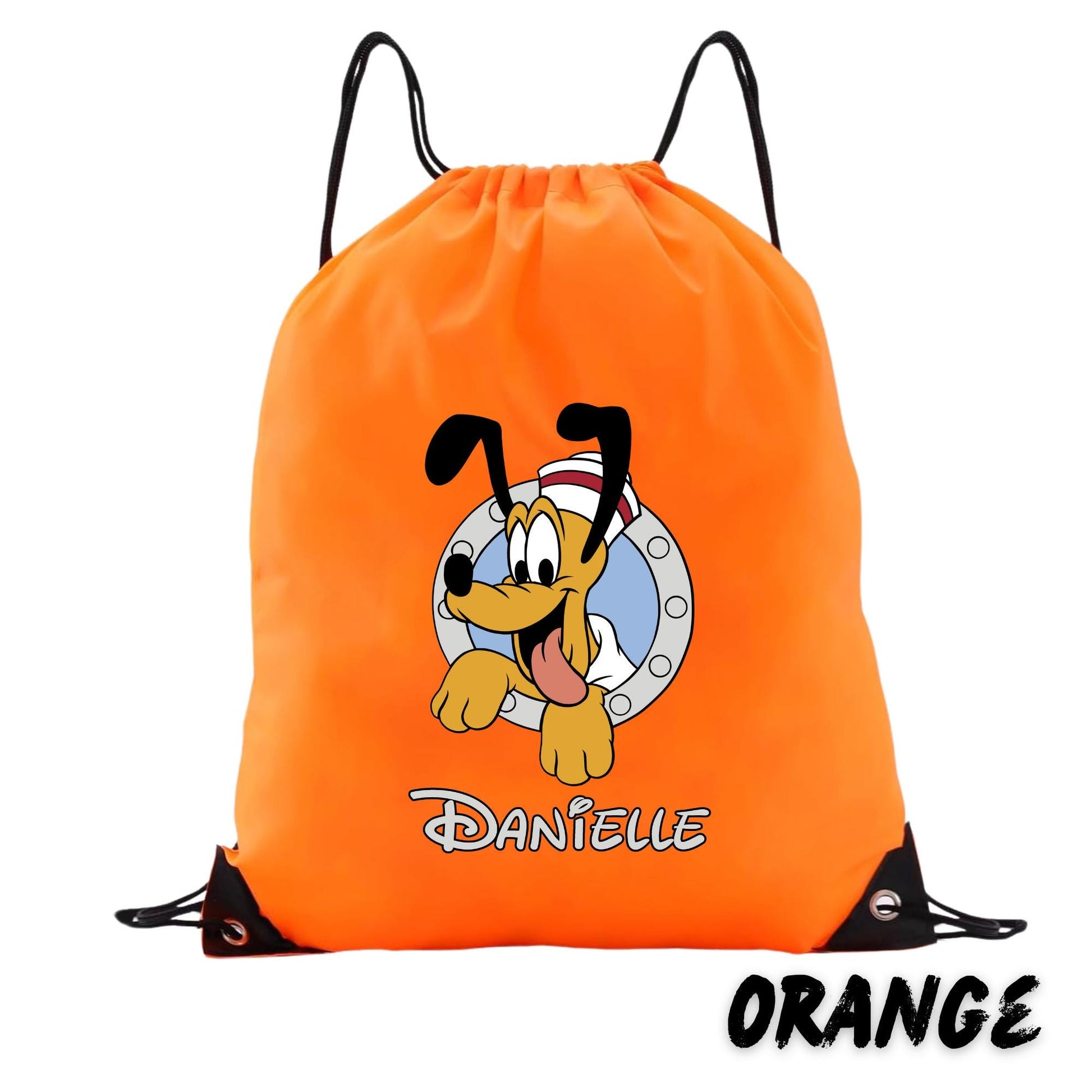 Personalized Disney Cruise Backpack - 16.5" x 13.3" Polyester Drawstring Bag - Custom Cruise Bag for Kids