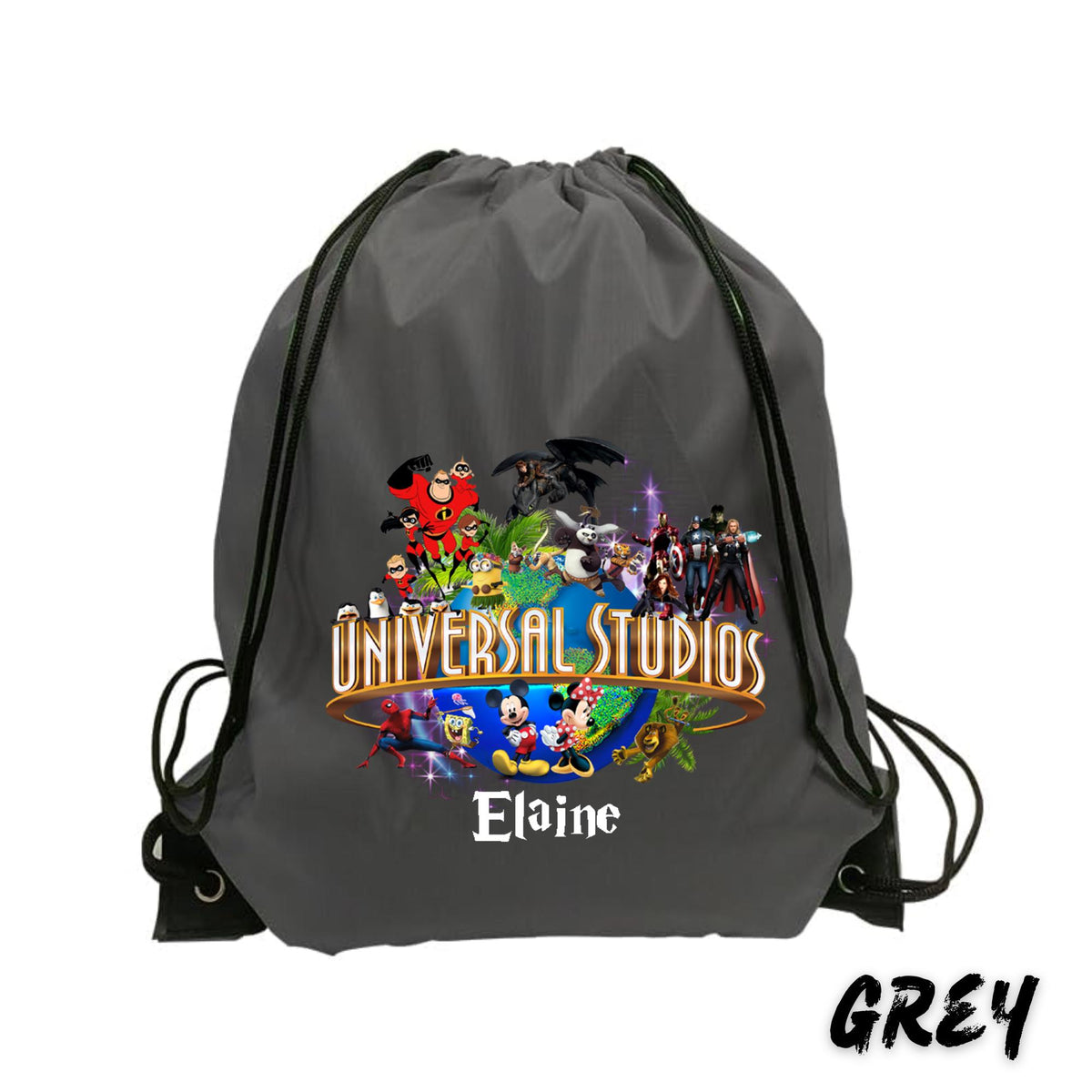 Custom Universal Studios Backpack Personalized Universal Studios Family Trip Souvenir Family Vacation Drawstring Backpack Universal 2025 Bag