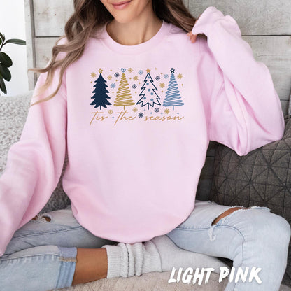 Tis The Season Christmas Sweatshirt | Cozy Holiday Crewneck | Minimalist Christmas Tree Sweater | Winter Outfit | Christmas Gift