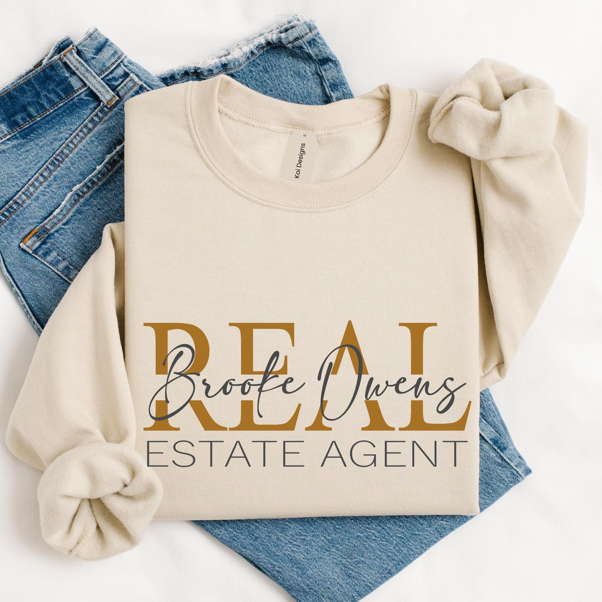 Custom Realtor Sweatshirt Personalized Real Estate Agent Crewneck - Real Estate Shirt - Gift for Realtor - Realtor Custom Gift