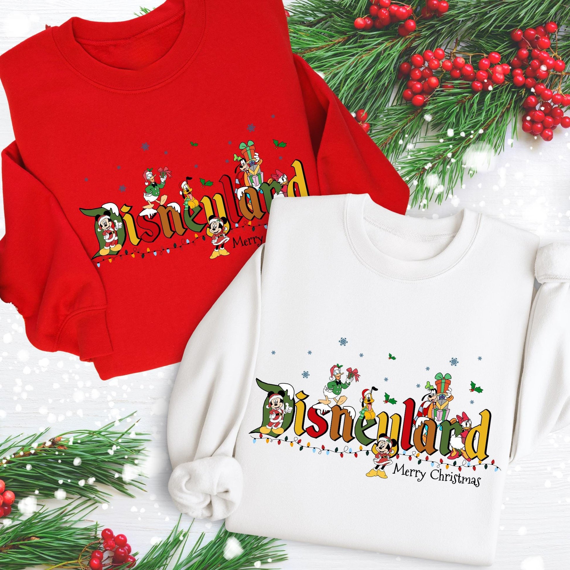 Magicland Christmas Sweatshirt, Mickey and Friends Xmas Crewneck, Magic Christmas Trip Sweater