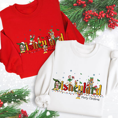 Magicland Christmas Sweatshirt, Mickey and Friends Xmas Crewneck, Magic Christmas Trip Sweater