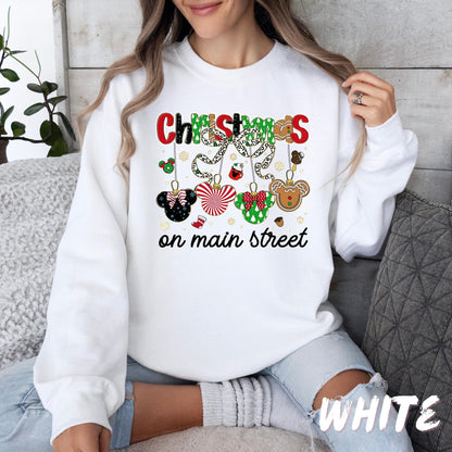 Magic Christmas Sweatshirt, Mickey and Friends Xmas Crewneck, Christmas on Main Street Sweater