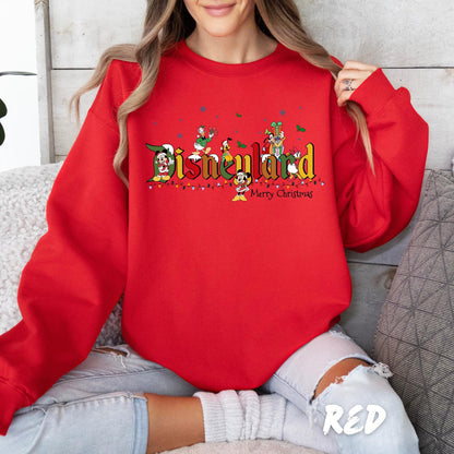 Magicland Christmas Sweatshirt, Mickey and Friends Xmas Crewneck, Magic Christmas Trip Sweater