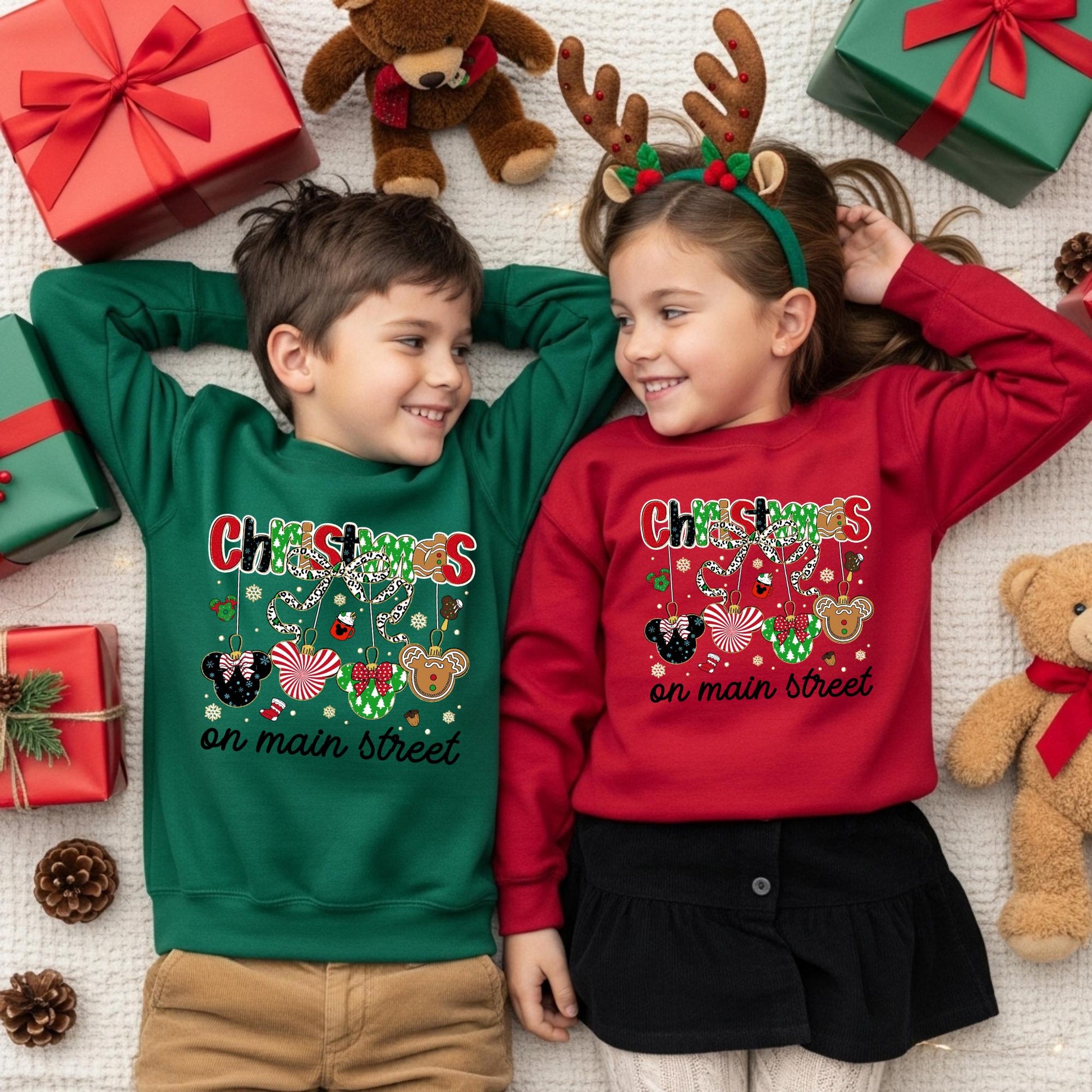 Magic Christmas Sweatshirt, Mickey and Friends Xmas Crewneck, Christmas on Main Street Sweater