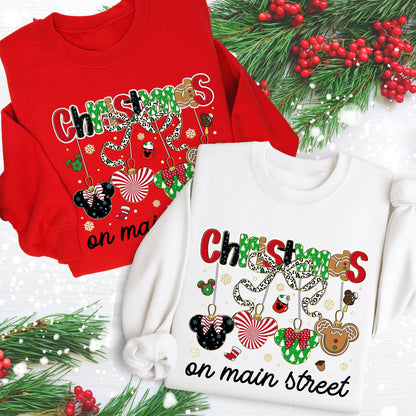 Magic Christmas Sweatshirt, Mickey and Friends Xmas Crewneck, Christmas on Main Street Sweater