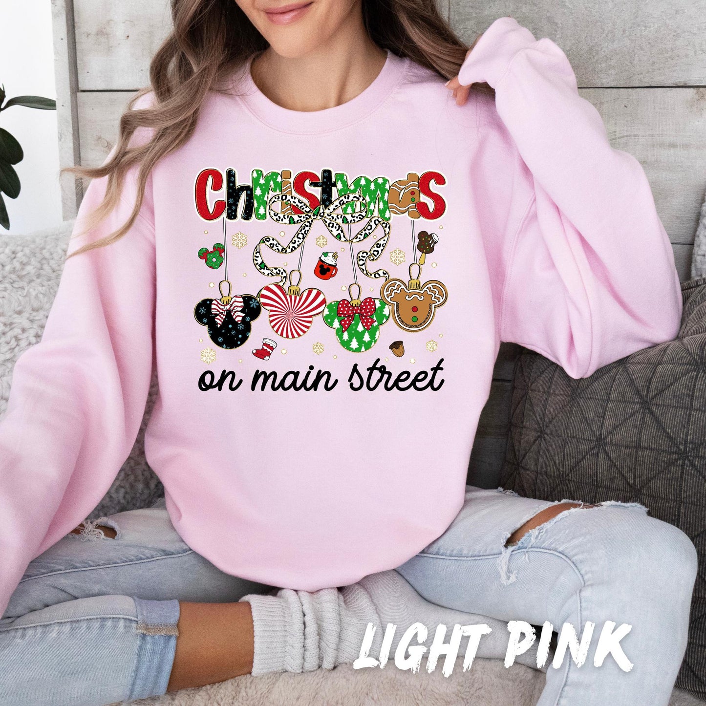 Magic Christmas Sweatshirt, Mickey and Friends Xmas Crewneck, Christmas on Main Street Sweater