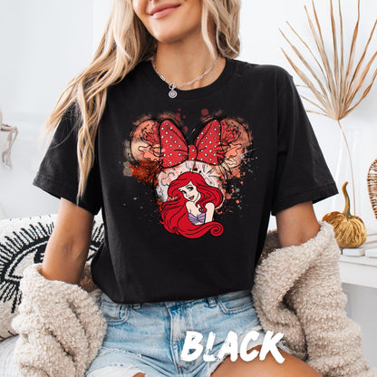 Princess Ariel Sweatshirt, Little Mermaid Crewneck - Disney Castle Shirt, Minnie Ears Tee Sweater