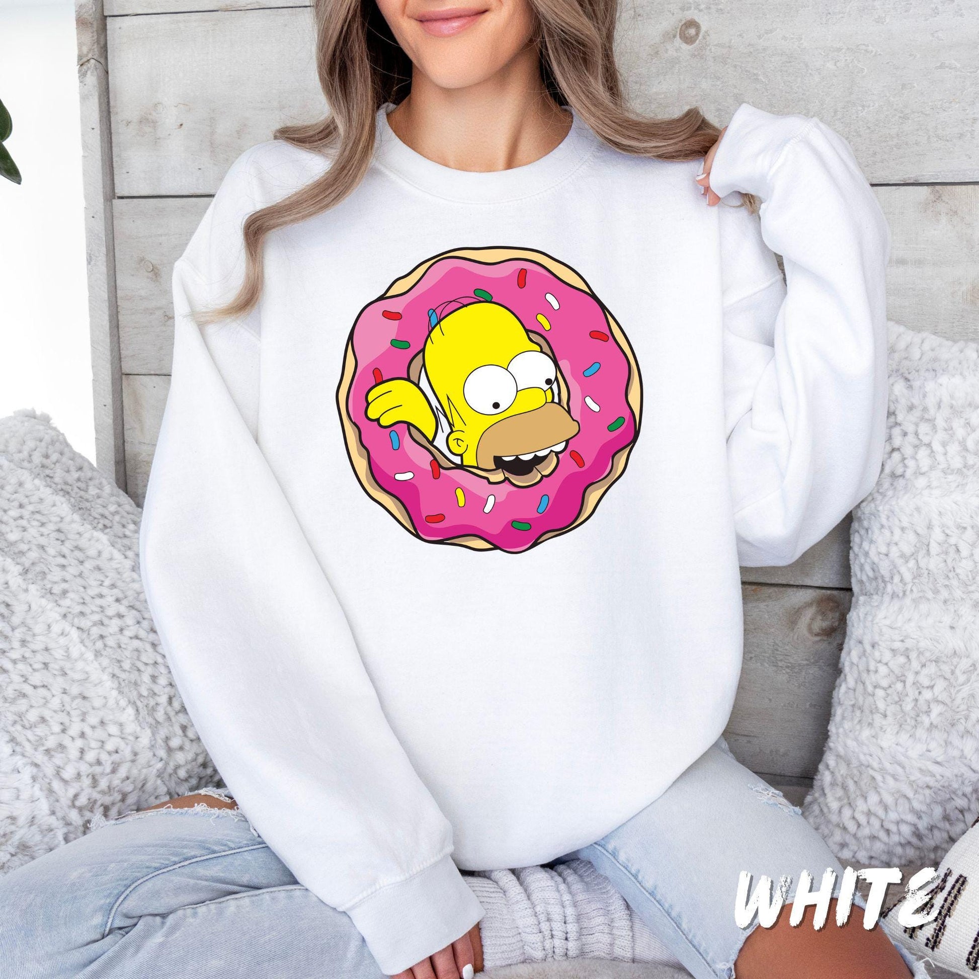 Simpsons Hoodie - Simpsons Matching Family Shirts - Funny Homer Simpson Donut Sweatshirt