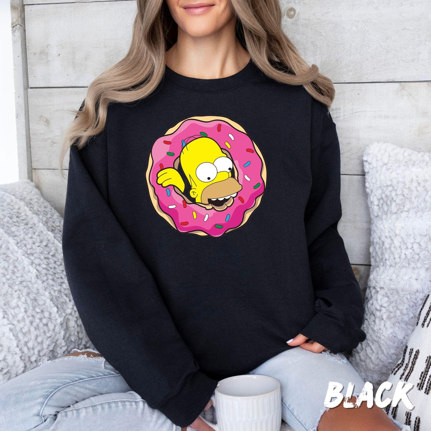 Simpsons Hoodie - Simpsons Matching Family Shirts - Funny Homer Simpson Donut Sweatshirt