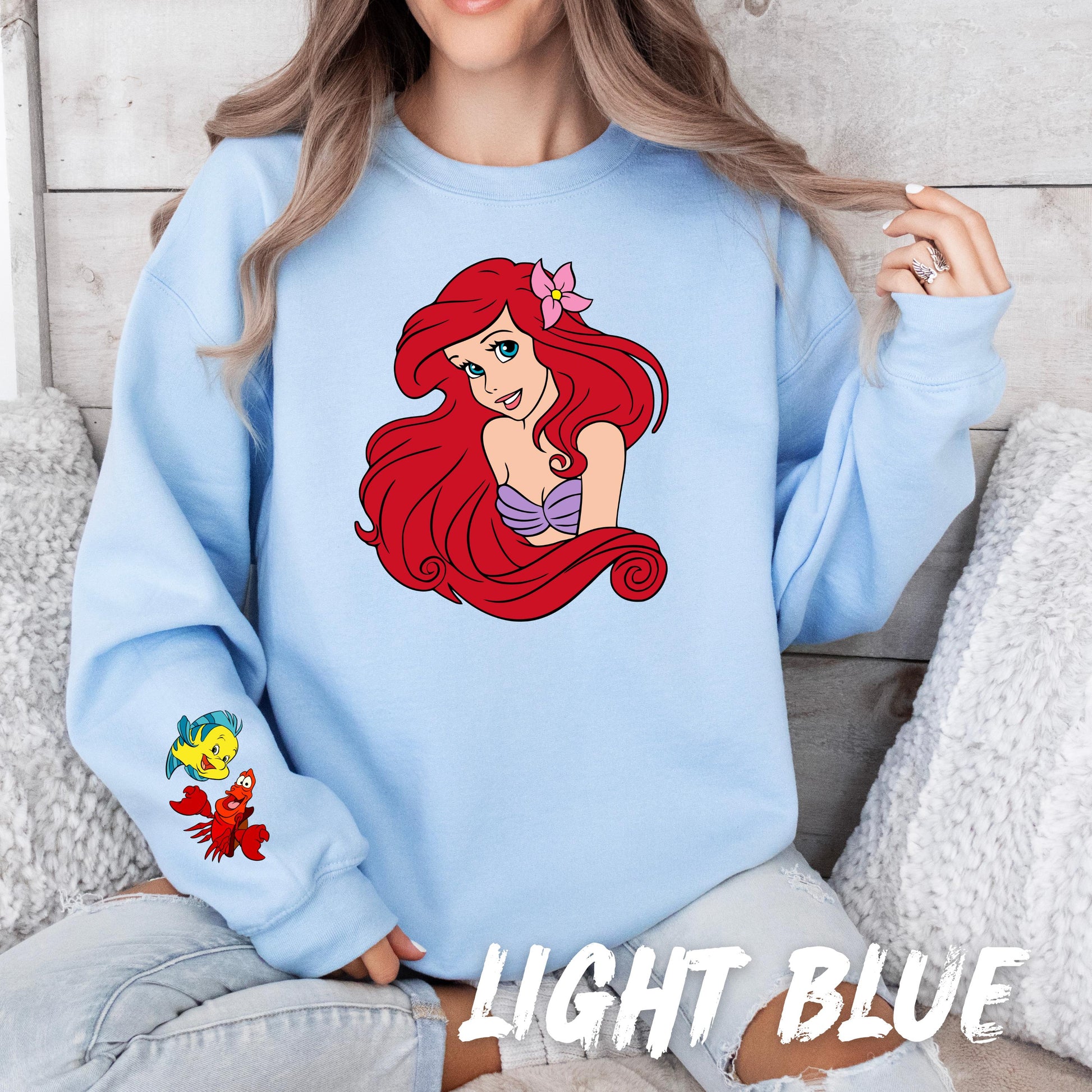 Little Mermaid Sweatshirt - Princess Ariel Hoddie - Disney Fan Gift