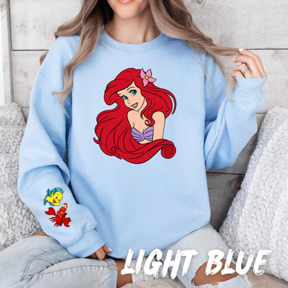 Little Mermaid Sweatshirt - Princess Ariel Hoddie - Disney Fan Gift