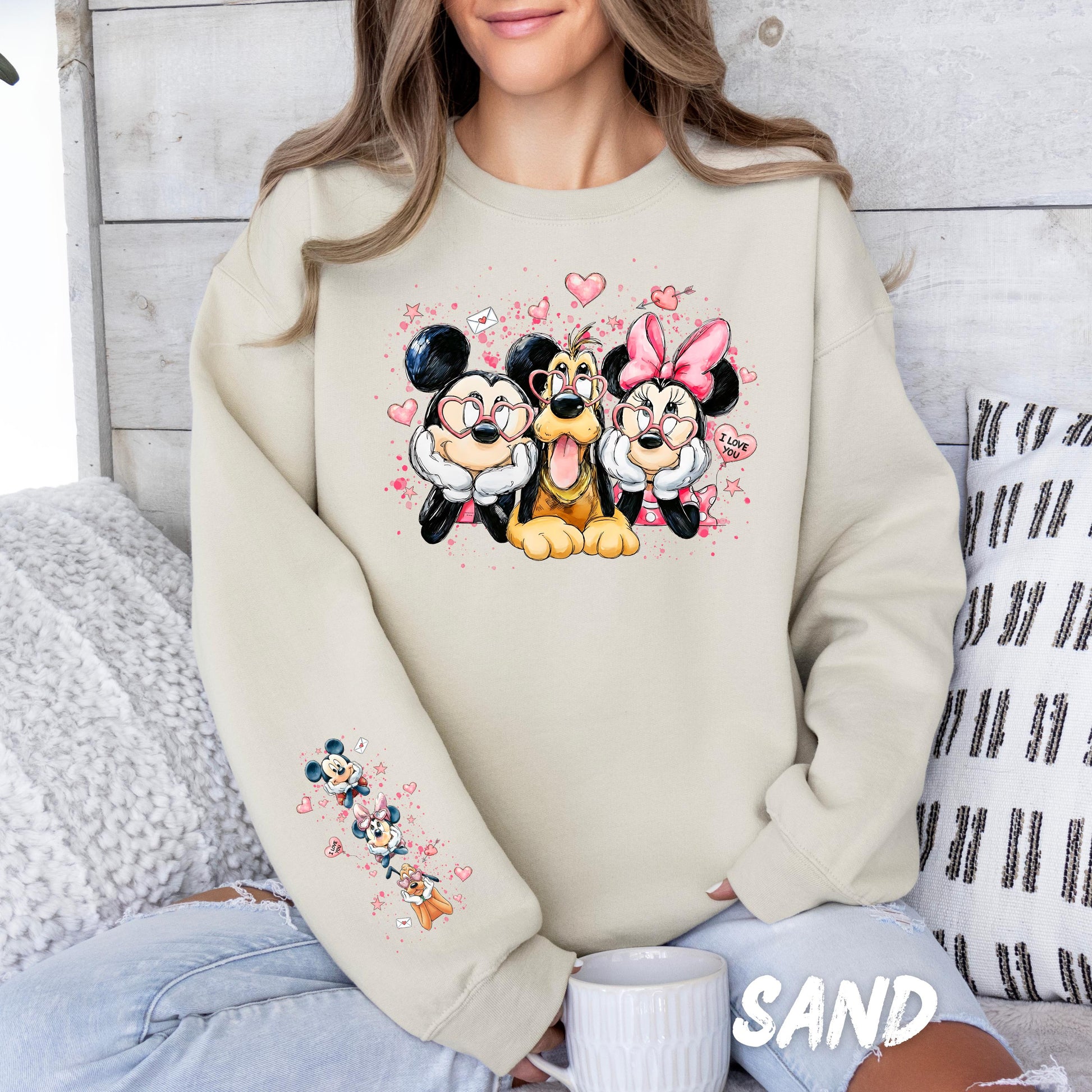 Disney Valentines Hoddie - Minnie and Mickey Sweatshirt - Disney Fan Gift