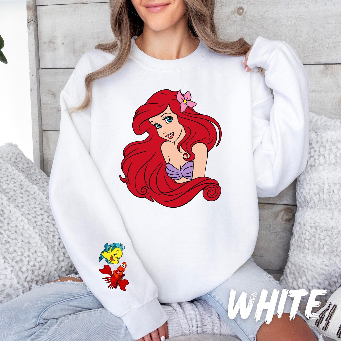 Little Mermaid Sweatshirt - Princess Ariel Hoddie - Disney Fan Gift