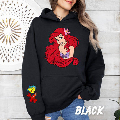 Little Mermaid Sweatshirt - Princess Ariel Hoddie - Disney Fan Gift