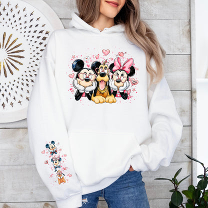 Disney Valentines Hoddie - Minnie and Mickey Sweatshirt - Disney Fan Gift