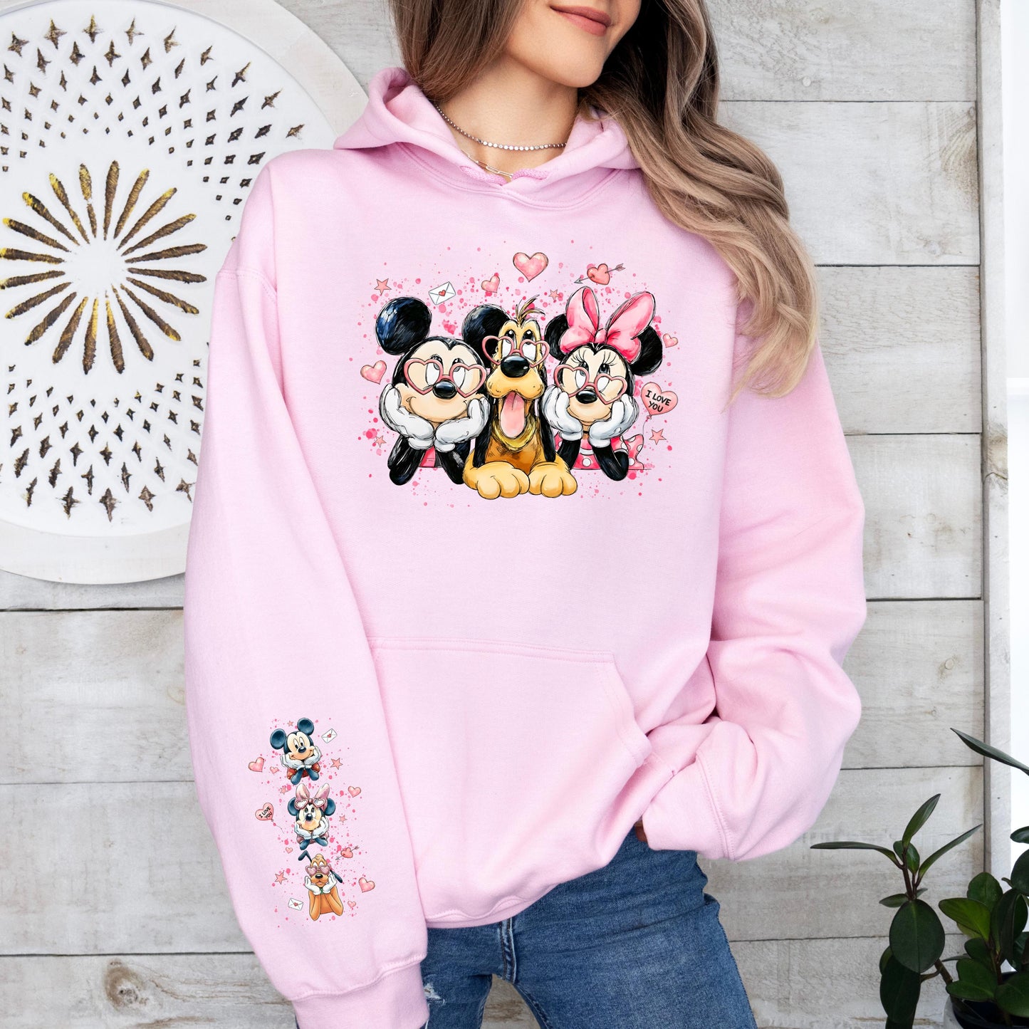 Disney Valentines Hoddie - Minnie and Mickey Sweatshirt - Disney Fan Gift