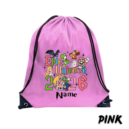 Personalized Epic Universe Drawstring Backpack – Magic Studios Souvenir