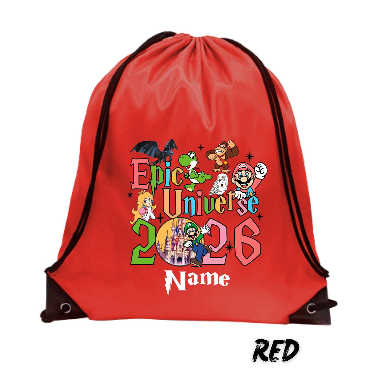 Personalized Epic Universe Drawstring Backpack – Magic Studios Souvenir