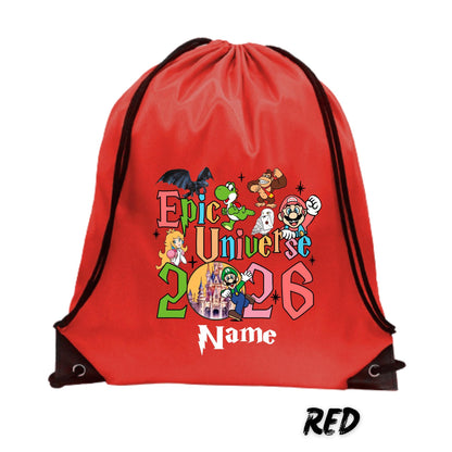 Personalized Epic Universe Drawstring Backpack – Magic Studios Souvenir