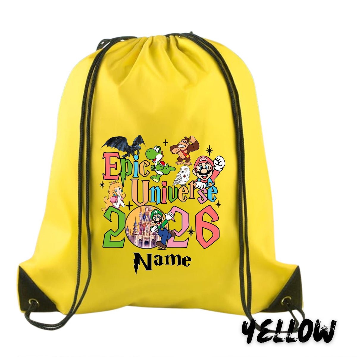 Personalized Epic Universe Drawstring Backpack – Magic Studios Souvenir