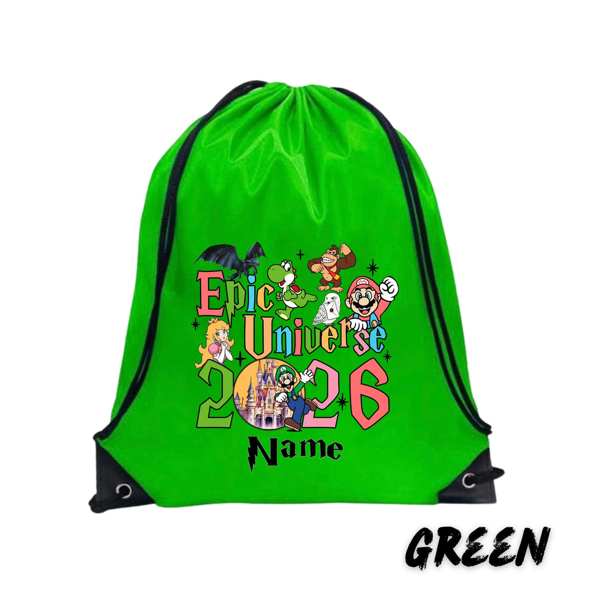 Personalized Epic Universe Drawstring Backpack – Magic Studios Souvenir