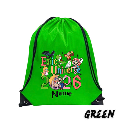 Personalized Epic Universe Drawstring Backpack – Magic Studios Souvenir
