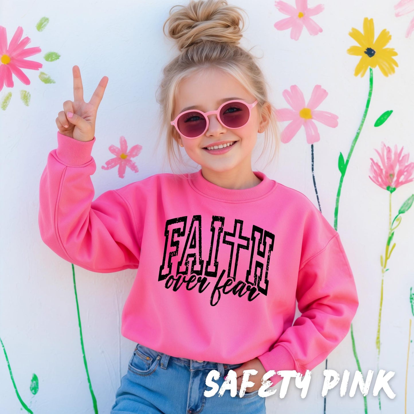 Faith Over Fear Sweatshirt, Christian Crewneck, Inspirational Bible Verse Shirt, Unisex Faith Gift