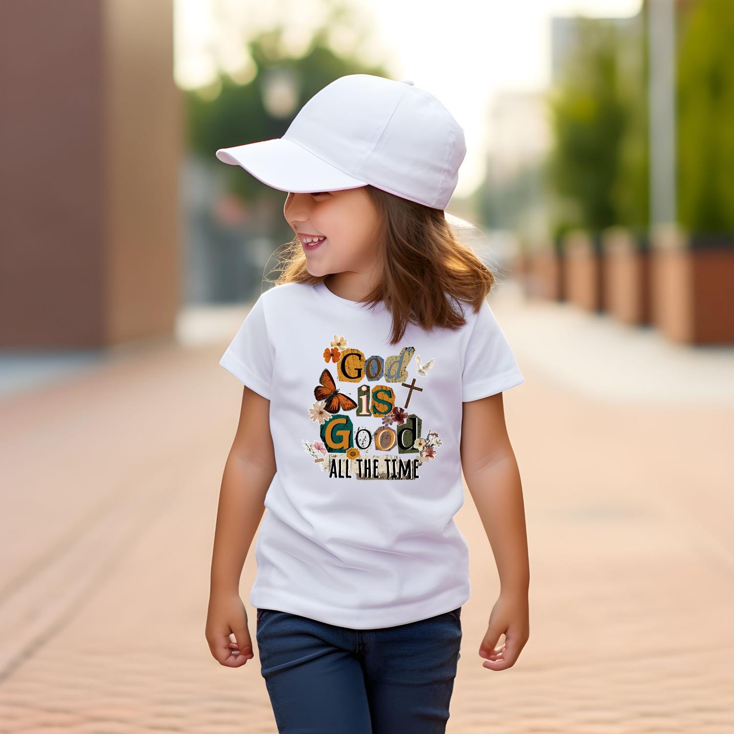 God Is Good All the Time Shirt, Christian Graphic Tee, Faith Based Floral T-Shirt, Religious Butterfly Apparel, Inspirational Christian Gift