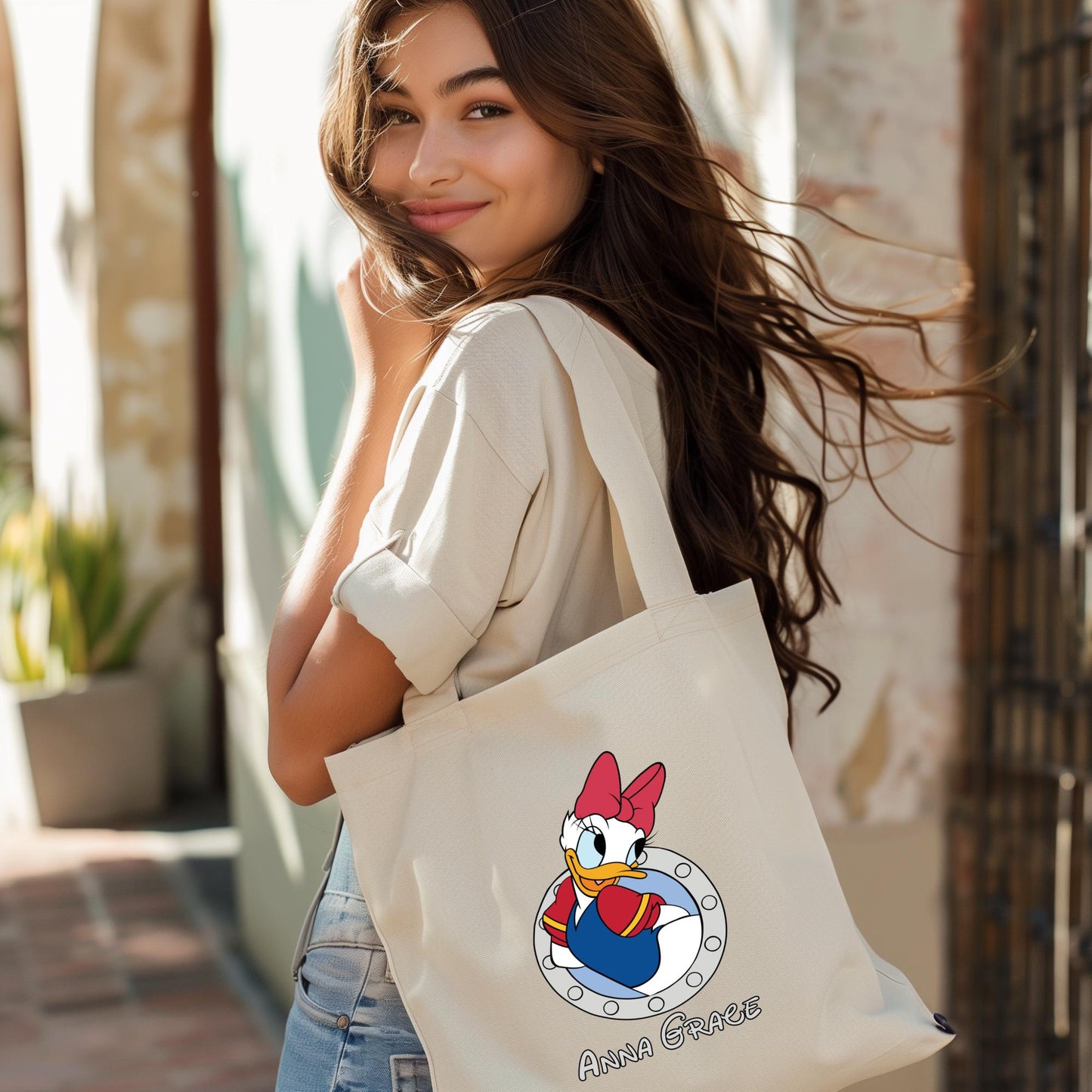 Personalized Disney Cruise Drawstring Tote Bag – Family Vacation Bag