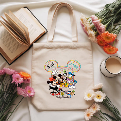 Personalized Disney 2026 Tote Bag – Family Vacation Cotton Bag