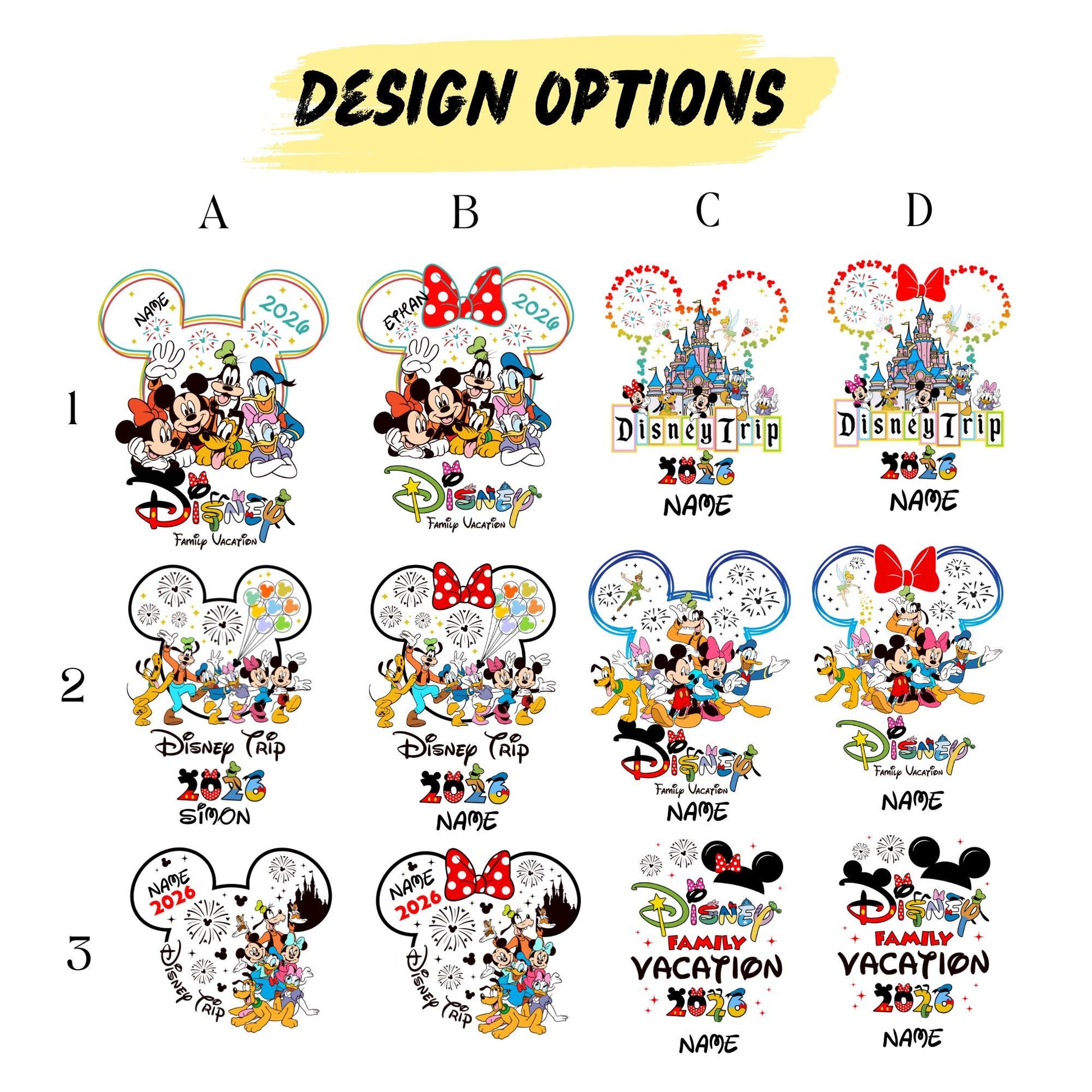 Personalized Disney 2026 Tote Bag – Family Vacation Cotton Bag