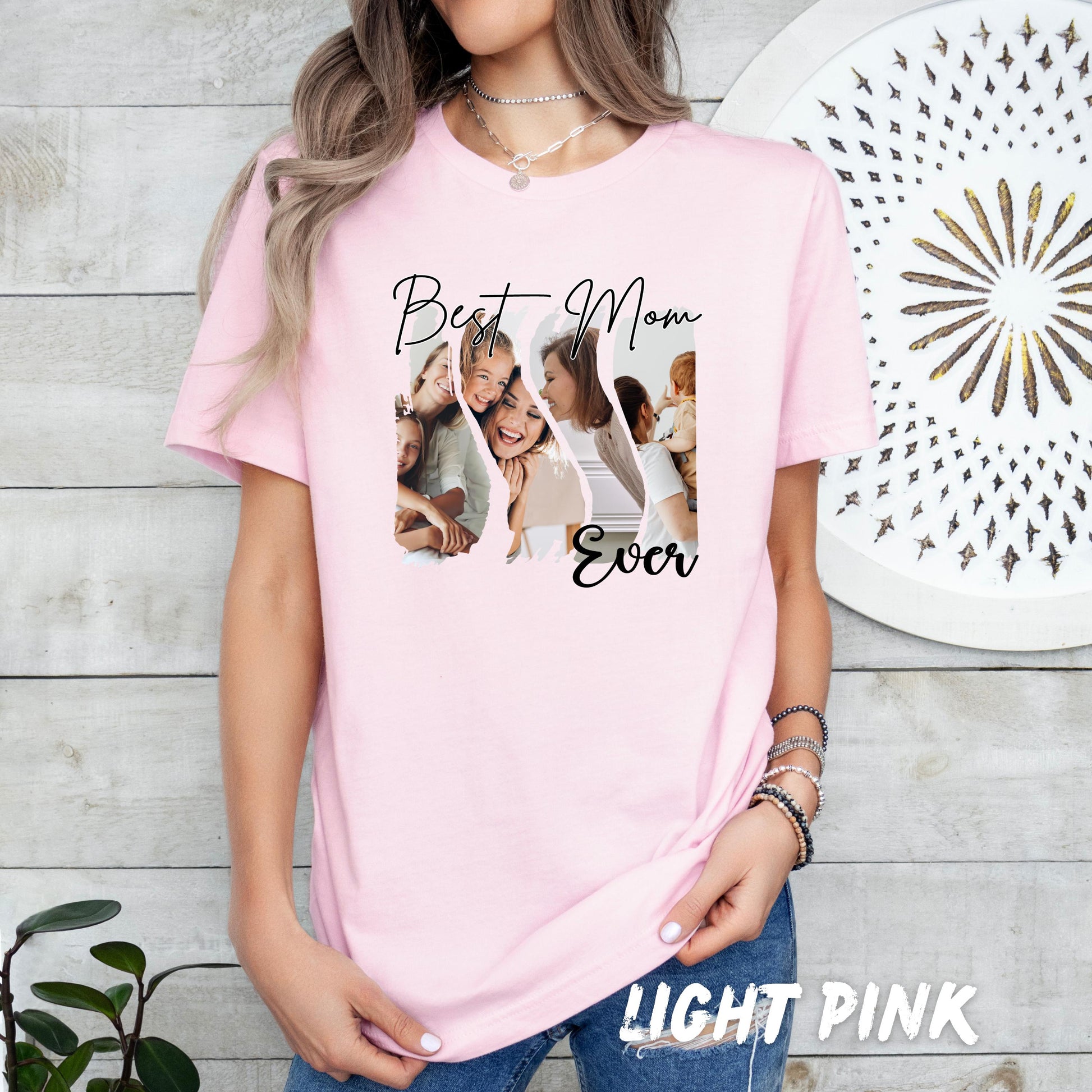 Custom Mom Photo Shirt, Best Mom Ever Personalized T-Shirt, Photo Collage T-Shirt, Gift for Mom, Mother's Day Unisex Tee