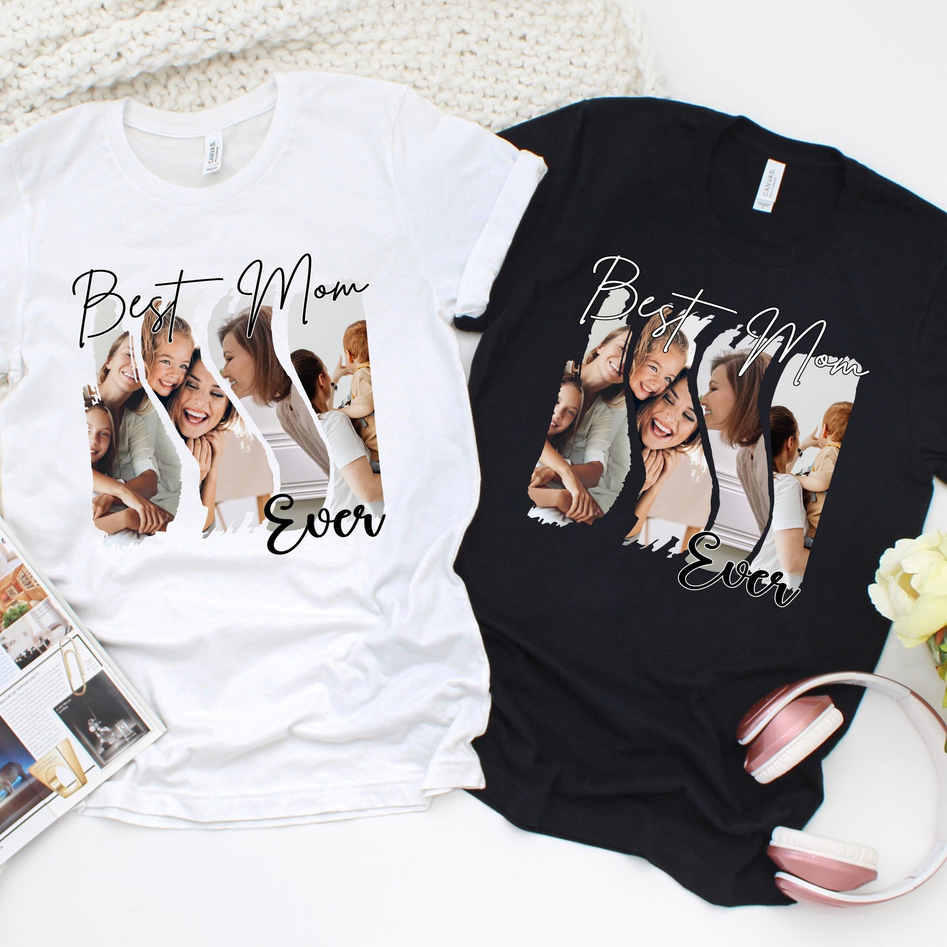 Custom Mom Photo Shirt, Best Mom Ever Personalized T-Shirt, Photo Collage T-Shirt, Gift for Mom, Mother's Day Unisex Tee