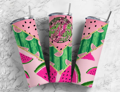Watermelon Geometric Pink Tumbler